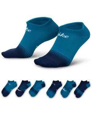 Nike Everyday No-Show Lightweight Socks (6 Pairs) - Blue