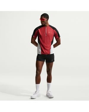 Nike Retro Dri-Fit 4" Brief-Lined Running Shorts - Red