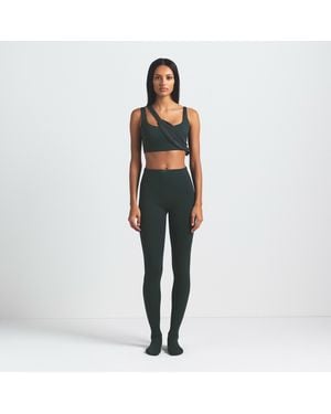 Nike Skims Matte High-Waisted Footsie Grip Leggings - Green