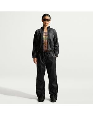Nike Sportswear Faux-Leather Track Pants - Black
