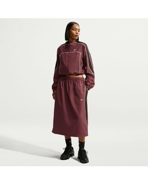 Nike Sportswear Loose Parachute Midi Skirt - Red