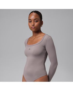 Nike Brooklyn Long-Sleeve Bodysuit - Gray