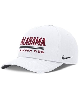 Nike Alabama Sideline Practice Rise Dri-Fit College Adjustable Hat - White