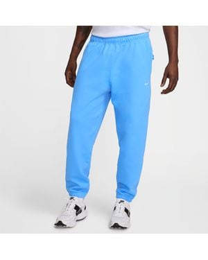 Nike Solo Swoosh Fleece Trousers - Blue