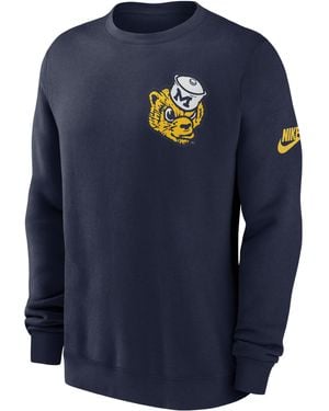 Nike Michigan Legacy College Pullover Crew - Blue
