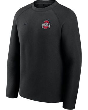 Nike Ohio State Tech Fleece College Pullover Crew - Black