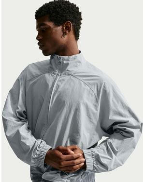 Nike N.A.C. Dri-Fit Oversized Full-Zip Woven Jacket - Gray
