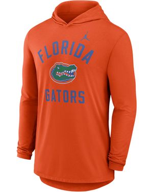 Nike Florida Campus Arch Brand Dri-Fit College Long-Sleeve Hooded T-Shirt - Orange