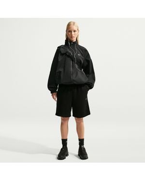 Nike Studio Fleece Weight Oversized High-Rise Shorts - Black