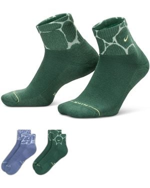 Nike Everyday Elevated Ankle Socks (2 Pairs) - Green