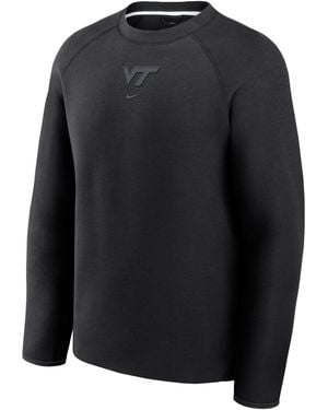 Nike Virginia Tech Tech Fleece College Soccer Sweatshirt - Black
