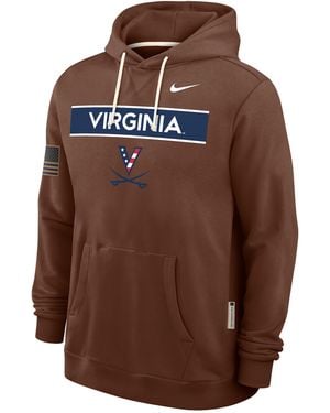 Nike Virginia 2026 Military Appreciation Dri-Fit College Long-Sleeve Hooded Top - Brown