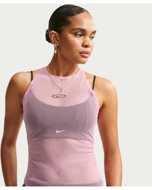 Nike Sportswear Tight Sheer Tank Top - Purple