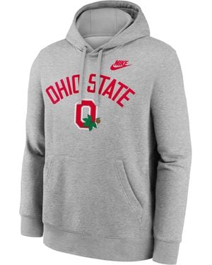 Nike Ohio State Legacy Arch Club College Pullover Hoodie - Gray