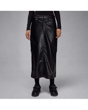 Nike Flight Chicago Faux Leather Skirt - Black