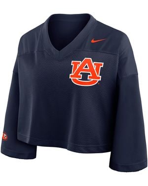 Nike Auburn Jersey Dri-Fit College Cropped Top - Blue