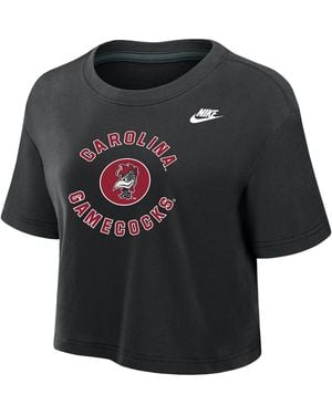 Nike South Carolina Gamecocks Dri-Fit Cropped T-Shirt - Black