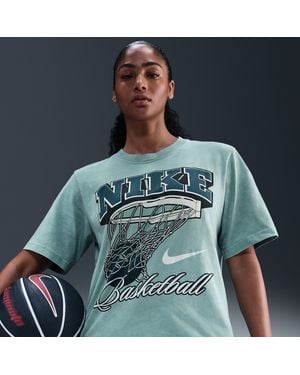 Nike Loose Short-Sleeve Basketball T-Shirt - Blue