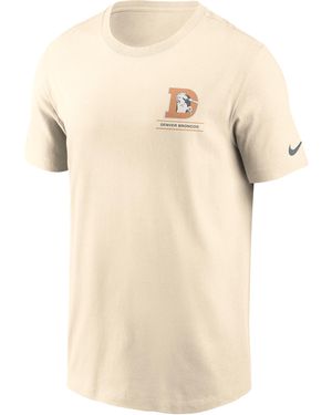 Nike Denver Broncos Essential Vintage Mod Nfl T-Shirt - Natural