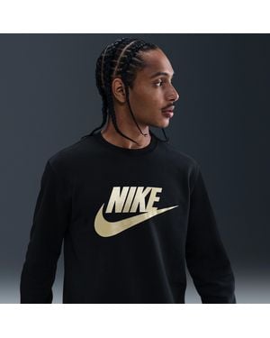 Nike Sportswear Club Graphic Fleece Crew - Black