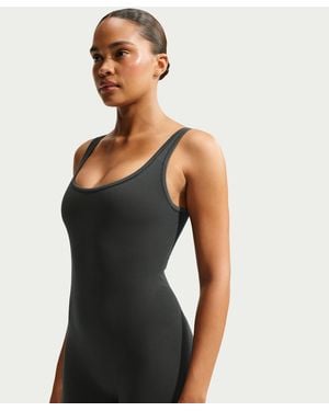 Nike Skims Ribbed Seamless Scoop-Neck 5" Bodysuit - Black