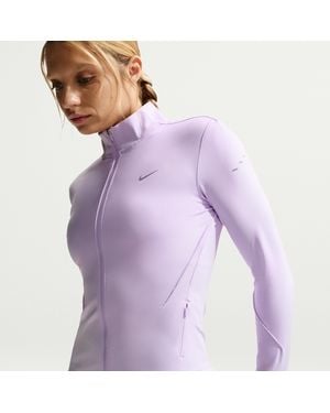 Nike Swift Dri-Fit Full-Zip Mid-Layer Running Top - Purple