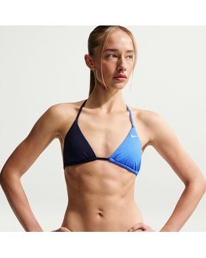 Nike Swim Triangle Bikini Top - Blue