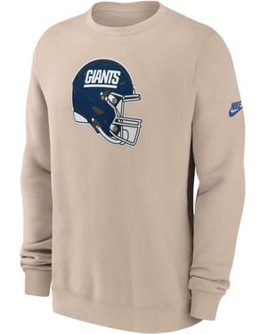 Nike New York Giants Rewind Club Nfl Pullover Crew - Natural