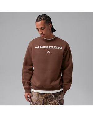 Nike Brooklyn Fleece Crew-Neck Sweatshirt - Brown