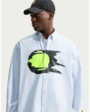 Nike Club Rules Long-Sleeve Oxford Top - White