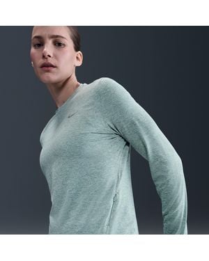 Nike Swift Dri-Fit Uv Long-Sleeve Crew-Neck Running Top - Blue