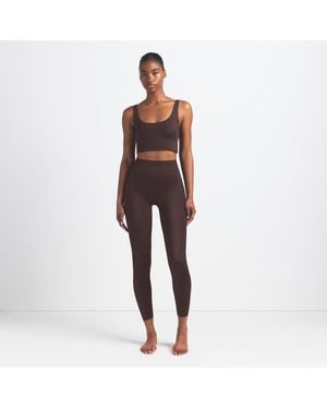 Nike Skims Satin Shine High-Waisted Bonded 26" Leggings - Black