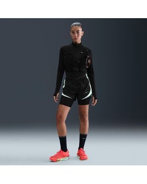 Nike Tempo Dri-Fit Mid-Rise Brief-Lined Running Shorts - Black