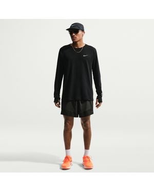 Nike Stride Plus Dri-Fit 5" Brief-Lined Running Shorts - Black