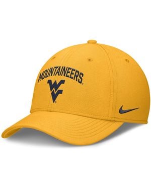 Nike West Virginia On-Field Rise Swoosh Dri-Fit College Hat - Yellow