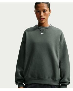 Nike Studio Fleece Medium Weight Oversized Crew-Neck Sweatshirt - Green
