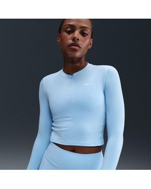 Nike One Dri-Fit 1/2-Zip Mid Layer - Blue
