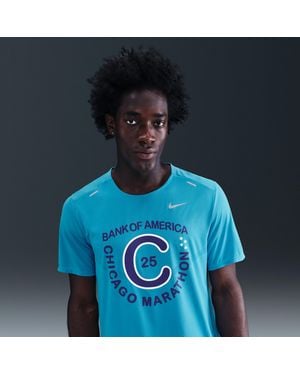 Nike Rise 365 Dri-Fit Short-Sleeve Running Top - Blue