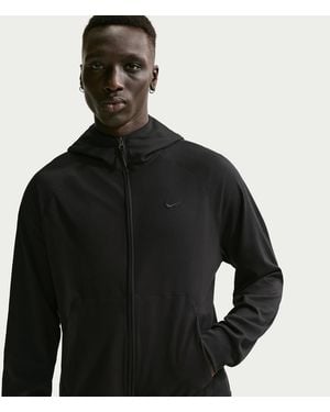 Nike Primary Nanoknit Dri-Fit Uv Protection Full-Zip Performance Hoodie - Black