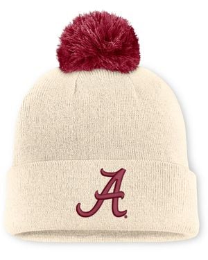 Nike Alabama Campus Prep Script College Cuffed Pom Beanie - Red