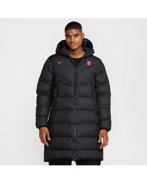 Nike Parka Da Calcio Con Cappuccio Storm-Fit Chelsea Fc Strike Windrunner Primaloft – Uomo - Nero