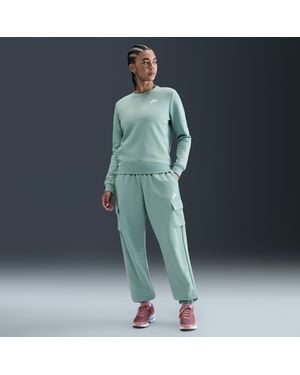 Nike Sportswear Club Fleece Mid-Rise Oversized Cargo Sweatpants - Gray