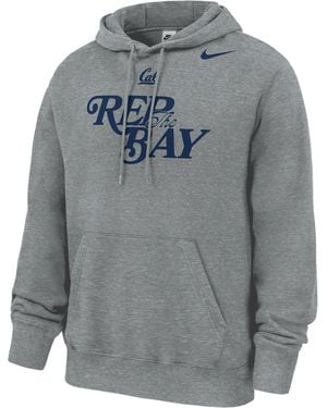 Nike U Cal Berkeley Bears Club Fleece Hoodie - Gray