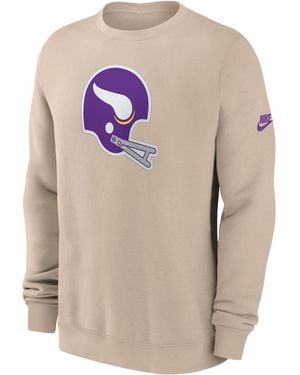 Nike Minnesota Vikings Rewind Club Nfl Pullover Crew - Brown