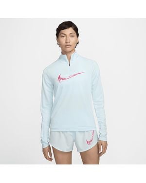 Nike Swoosh Dri-Fit 1/4-Zip Running Mid Layer - Blue