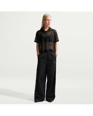 Nike Sportswear Loose Mid-Rise Lace Track Pants - Black