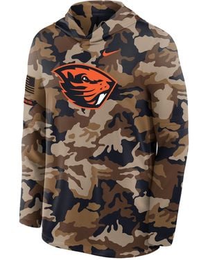 Nike Oregon State Beavers Military Appreciation Dri-Fit College Pullover Hoodie - Brown
