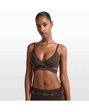 Nike Skims Matte Wrap Bra - Brown