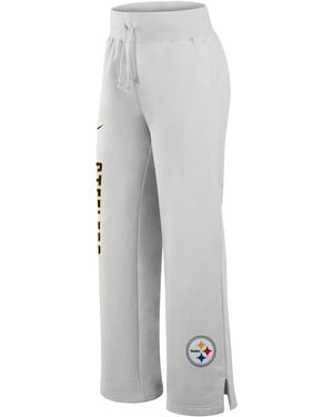 Nike Pittsburgh Steelers Primetime Phoenix Wide-Leg Nfl Sweatpants - Gray