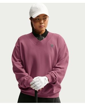 Nike Fairway Fresh Dri-Fit Fleece Golf Top - Red
